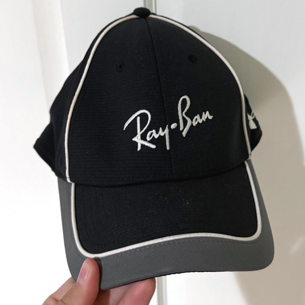 Ray-Ban Under Armour Mens Baseball Cap Black Grey White Embroidered Hat MD/LG